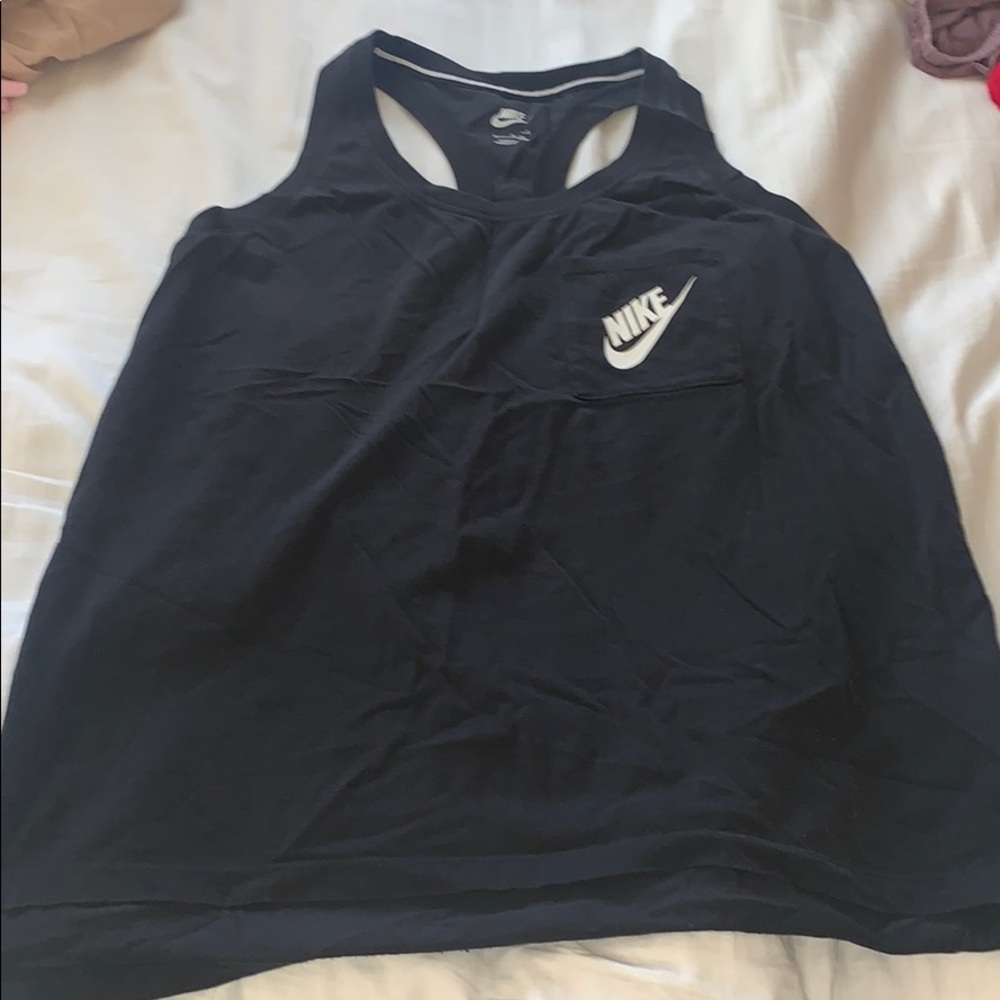 Black nike razor back top